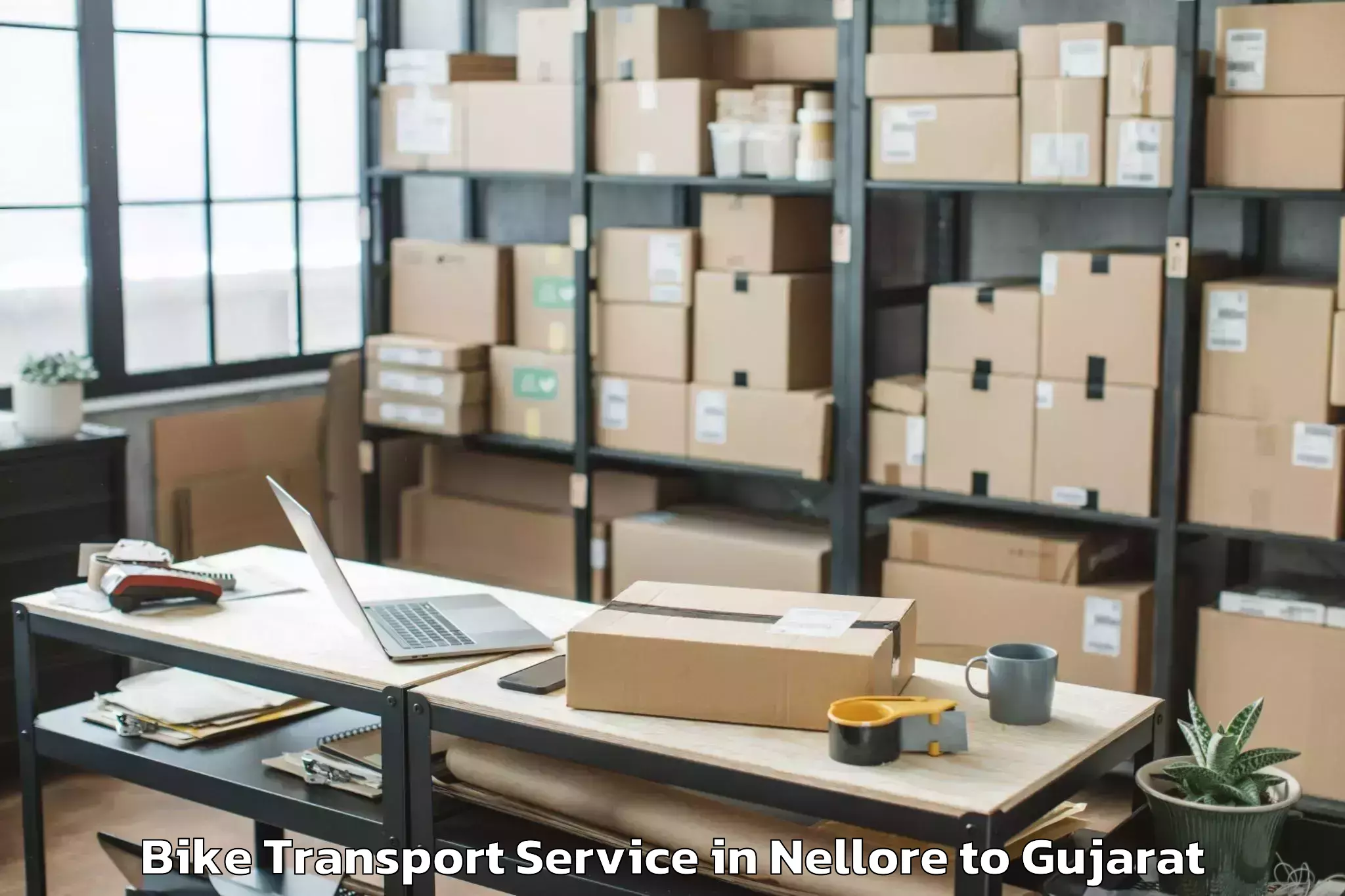 Book Nellore to Godhra Bike Transport Online